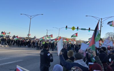 Chicago Demonstration Blocks Highway in Support of Gaza